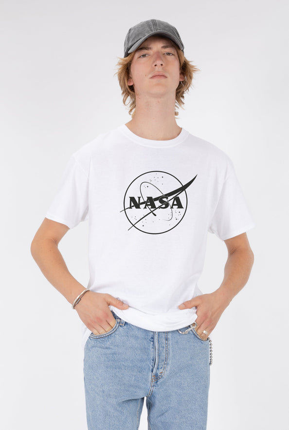 TSHIRT THEBR-LOGO NASA BLACK AND WHITE