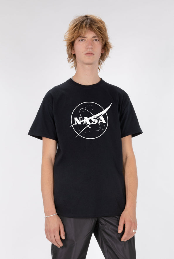 TSHIRT THEBR-LOGO NASA BLACK AND WHITE